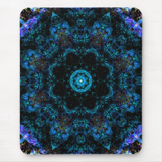 アクア万華鏡のように千変万化するパターン効果 マウスパッド (正面)