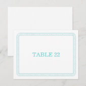 アクア丸いテーブル番号はがき ポストカード (正面/裏面)