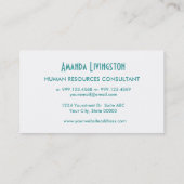 アクア人事コンサルタントシンプルスタイルV54 名刺 (裏面)