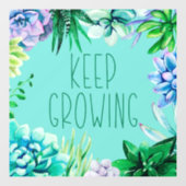 アクア保グ・グリーンとパープルを育てる多肉植物 ウィンドウサイン (シート)