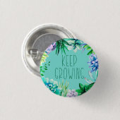 アクア保グ・グリーンとパープルを育てる多肉植物 缶バッジ (正面&裏面)