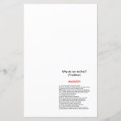 アクア及びリボンブライダルシャワーゲーム印刷 (裏面)