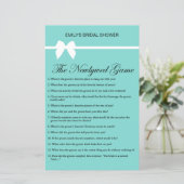 アクア及びリボンブライダルシャワーゲーム印刷 (スタンド正面)