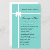 アクア及びリボンブライダルシャワーゲーム印刷 (正面/裏面)