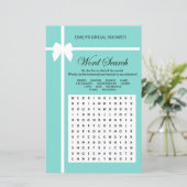 アクア及びリボンブライダルシャワーゲーム印刷 (スタンド正面)