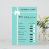 アクア及びリボンブライダルシャワーゲーム印刷 (スタンド正面)