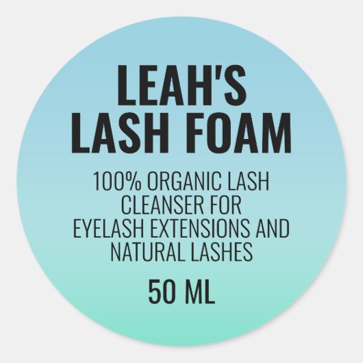 アクア小グラデーション事業美しい製品 ラウンドシール (正面)