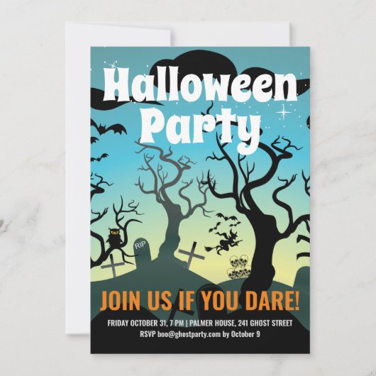 アクア幽霊のよく出る墓地ハローウィンパーティ 招待状 (正面)
