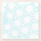 アクア幾何学パターン ガラスコースター (裏面)