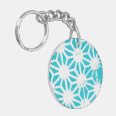 アクア幾何学パターン キーホルダー (正面左)