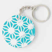 アクア幾何学パターン キーホルダー (裏面)