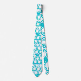 アクア幾何学パターン ネクタイ