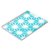 アクア幾何学パターン ノートブック (左側)