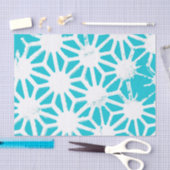 アクア幾何学パターン 薄葉紙 (クラフト)