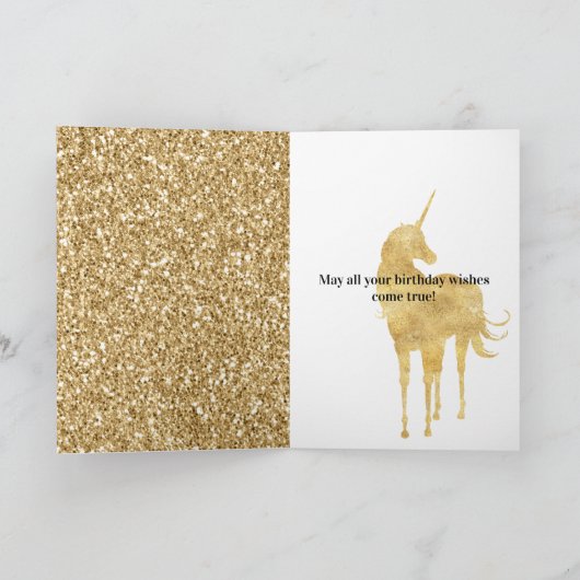 アクア感動的金ゴールドユニコーン星 カード (内部)