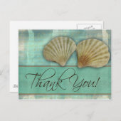 アクア感謝していブルーユー – 貝殻と ポストカード (正面/裏面)
