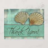 アクア感謝していブルーユー – 貝殻と ポストカード (正面)