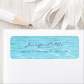 アクア手書きスクリプトモダンウォーターテンプレート ラベル (インサイチュ)