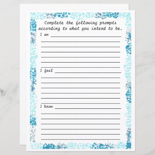 アクア抽象芸術フレーム、私は感じ文房具を知っている (正面/裏面)