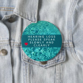 アクア抽象芸術難聴4インチ 缶バッジ (インサイチュ)