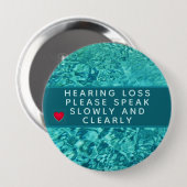 アクア抽象芸術難聴4インチ 缶バッジ (正面&裏面)