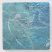 アクア抽象芸術 ストーンコースター (正面)
