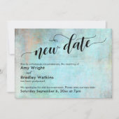 アクア新グランジ日延期結婚の更新カード 招待状 (正面)