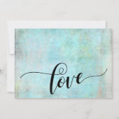 アクア新グランジ日延期結婚の更新カード 招待状 (裏面)