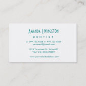 アクア歯科シンプルスタイルV63C 名刺 (裏面)