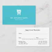 アクア歯科医師微笑み歯の歯科アポイントメント 予約カード (正面/裏面)