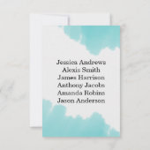 アクア水彩筆致テーブルナンバー席次 招待状 (裏面)