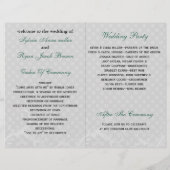 アクア水玉模様フローラ本折り結婚式 プログラム (裏面)