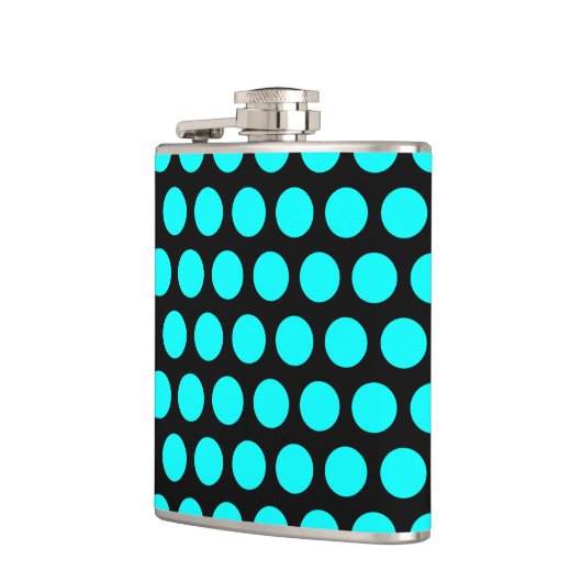 アクア水玉模様 フラスク (左)
