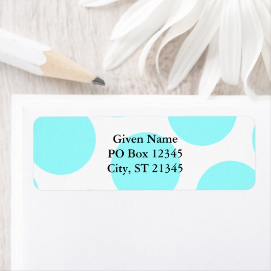 アクア水玉模様 ラベル (インサイチュ)