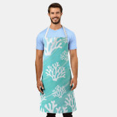 アクア海コーラル海洋生物 エプロン (着用した状態)