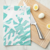 アクア海シーシェルズフィッシュサンゴ キッチンタオル (四つ折り)