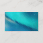 アクア海ブルー抽象芸術ノーザンライト 名刺 (裏面)