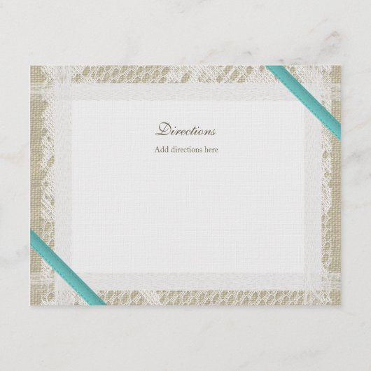 アクア海レースとバーラップの方向 エンクロージャーカード (裏面)