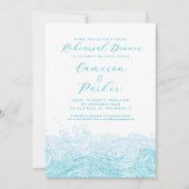 アクア海波カジュアルのリハ結婚ーサルディナー 招待状 (正面)