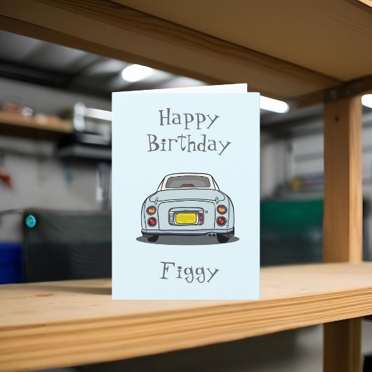 アクア淡い色のフィガロ誕生日カード カード