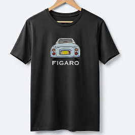 アクア淡い色のフィガロ車名商品名Tシャツ Tシャツ