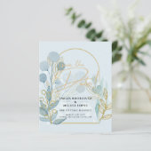 アクア淡い色のブ離れルールの結婚式の日付を保存カスタムする (スタンド正面)