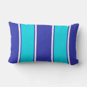 アクア王室のブルーカバナストライプホテル ランバークッション (裏面)