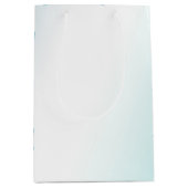 アクア白グラデーション ミディアムペーパーバッグ (正面)