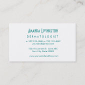 アクア皮膚科シンプルスタイルV63D 名刺 (裏面)