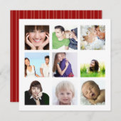 アクア矢印フォトコラージュホリデーカード シーズンカード (正面/裏面)