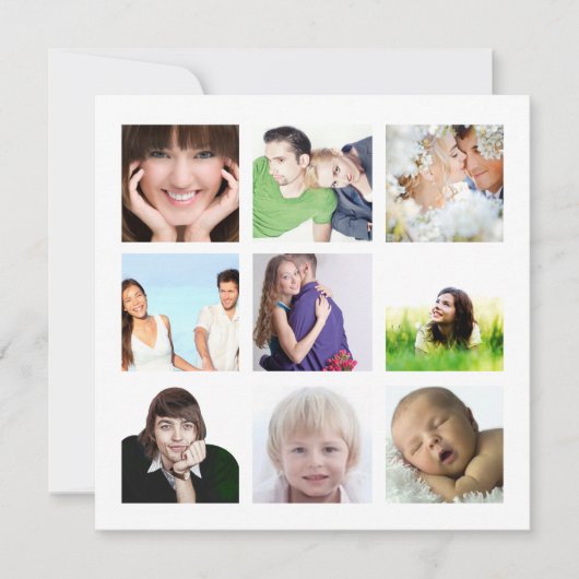 アクア矢印フォトコラージュホリデーカード シーズンカード (正面)