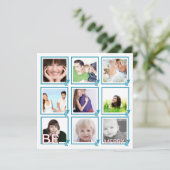 アクア矢印フォトコラージュホリデーカード シーズンカード (スタンド正面)