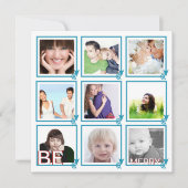 アクア矢印フォトコラージュホリデーカード シーズンカード (正面)