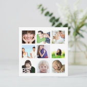 アクア矢印フォトコラージュホリデーカード シーズンカード (スタンド正面)